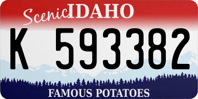 ID license plate K593382