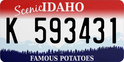 ID license plate K593431
