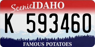 ID license plate K593460