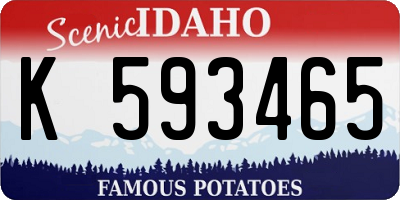 ID license plate K593465
