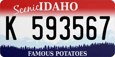 ID license plate K593567
