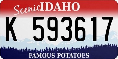 ID license plate K593617