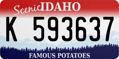 ID license plate K593637
