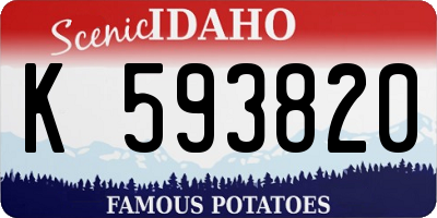 ID license plate K593820