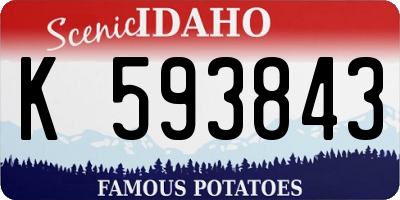 ID license plate K593843