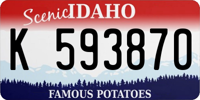 ID license plate K593870