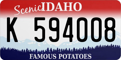 ID license plate K594008