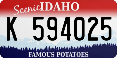 ID license plate K594025