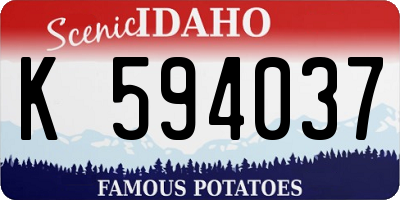 ID license plate K594037