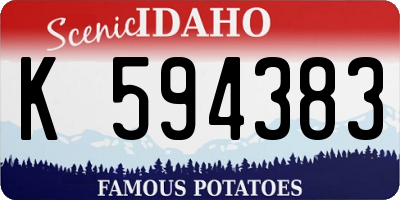 ID license plate K594383