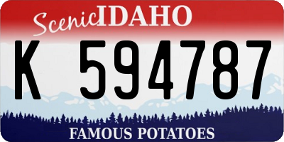 ID license plate K594787