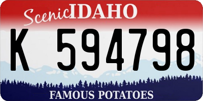 ID license plate K594798