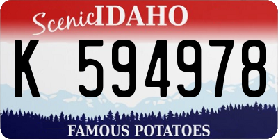 ID license plate K594978