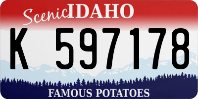 ID license plate K597178