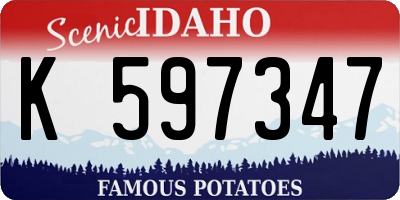 ID license plate K597347