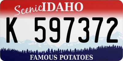 ID license plate K597372