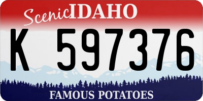ID license plate K597376