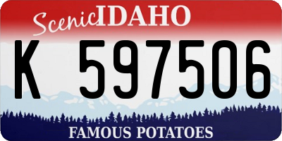ID license plate K597506