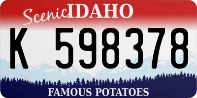 ID license plate K598378