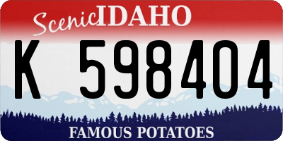 ID license plate K598404