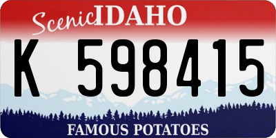 ID license plate K598415