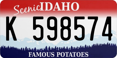 ID license plate K598574