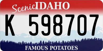 ID license plate K598707