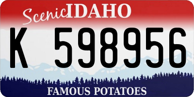 ID license plate K598956