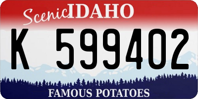 ID license plate K599402