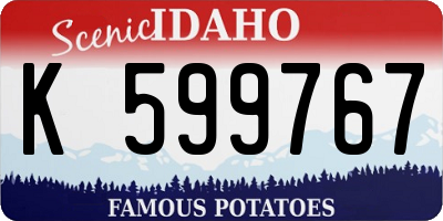 ID license plate K599767