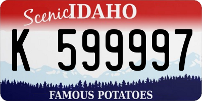 ID license plate K599997