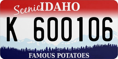 ID license plate K600106
