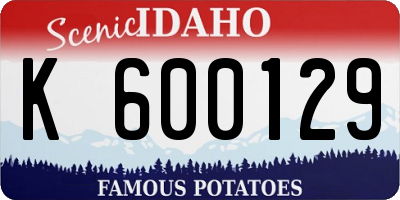 ID license plate K600129