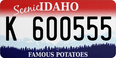 ID license plate K600555