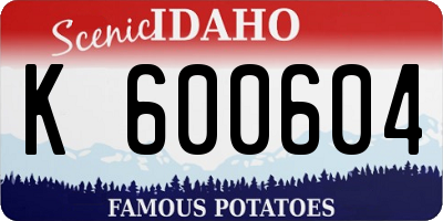 ID license plate K600604
