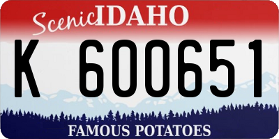 ID license plate K600651