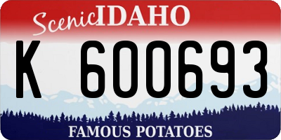 ID license plate K600693