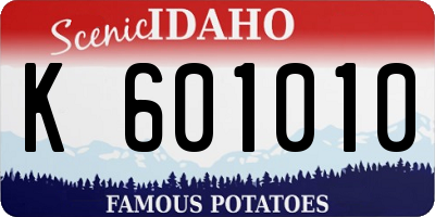 ID license plate K601010