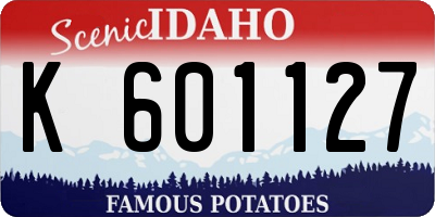 ID license plate K601127