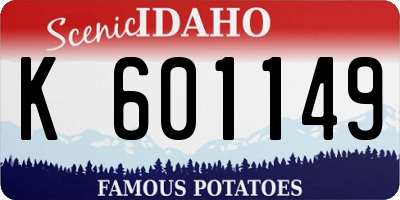 ID license plate K601149