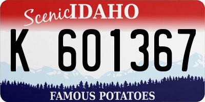ID license plate K601367