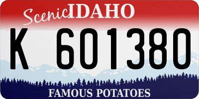ID license plate K601380