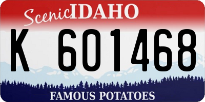 ID license plate K601468