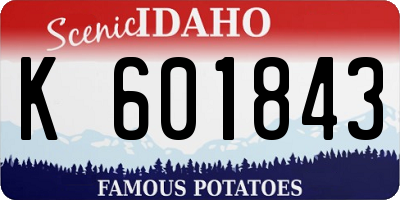 ID license plate K601843