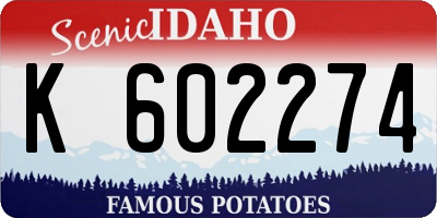 ID license plate K602274