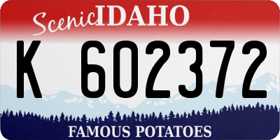 ID license plate K602372