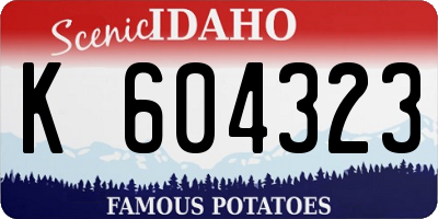 ID license plate K604323