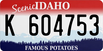 ID license plate K604753