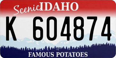 ID license plate K604874