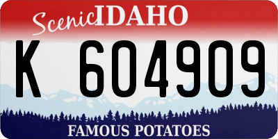 ID license plate K604909